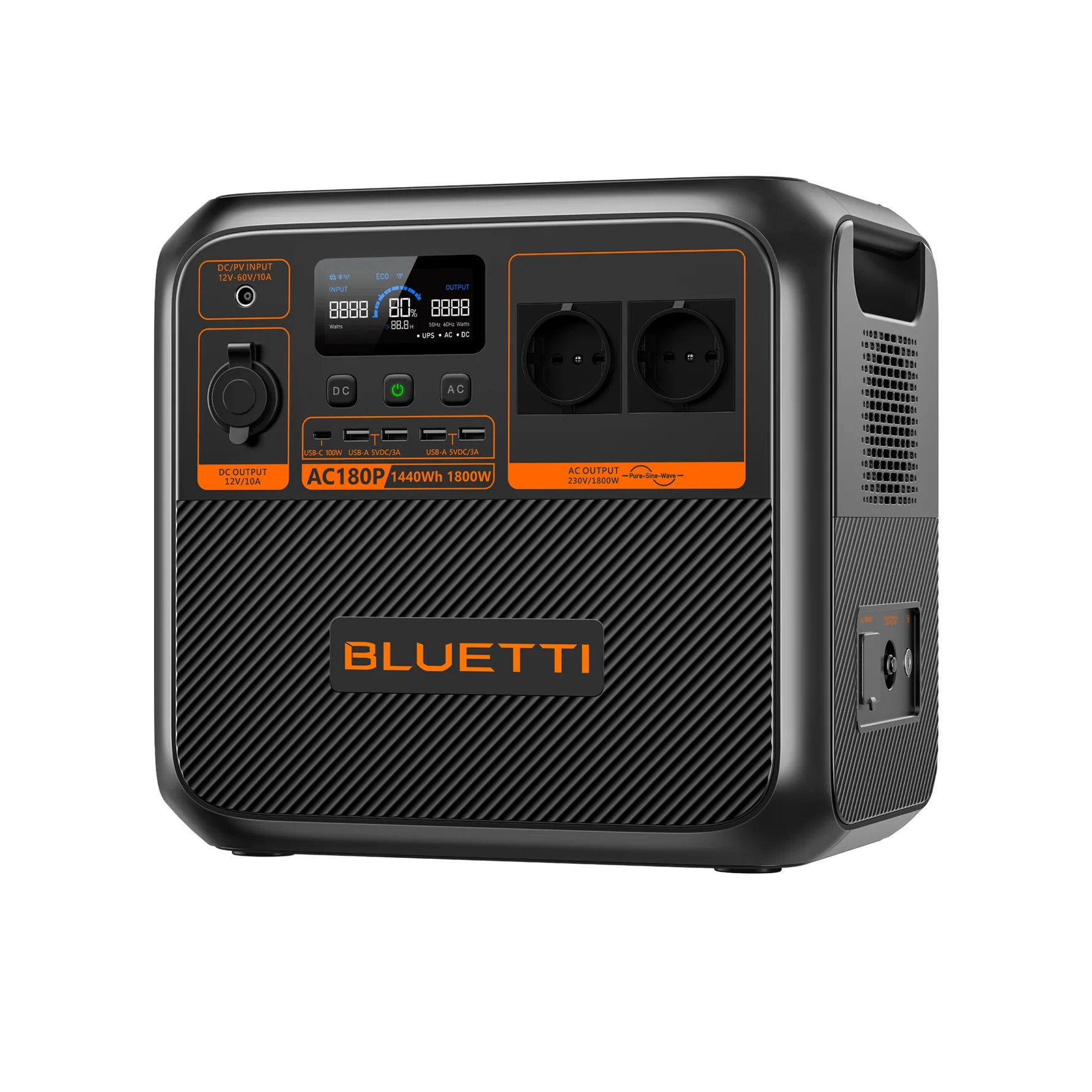 BLUETTI AC180P Station électrique portable | 1 800 W / 1 440 Wh