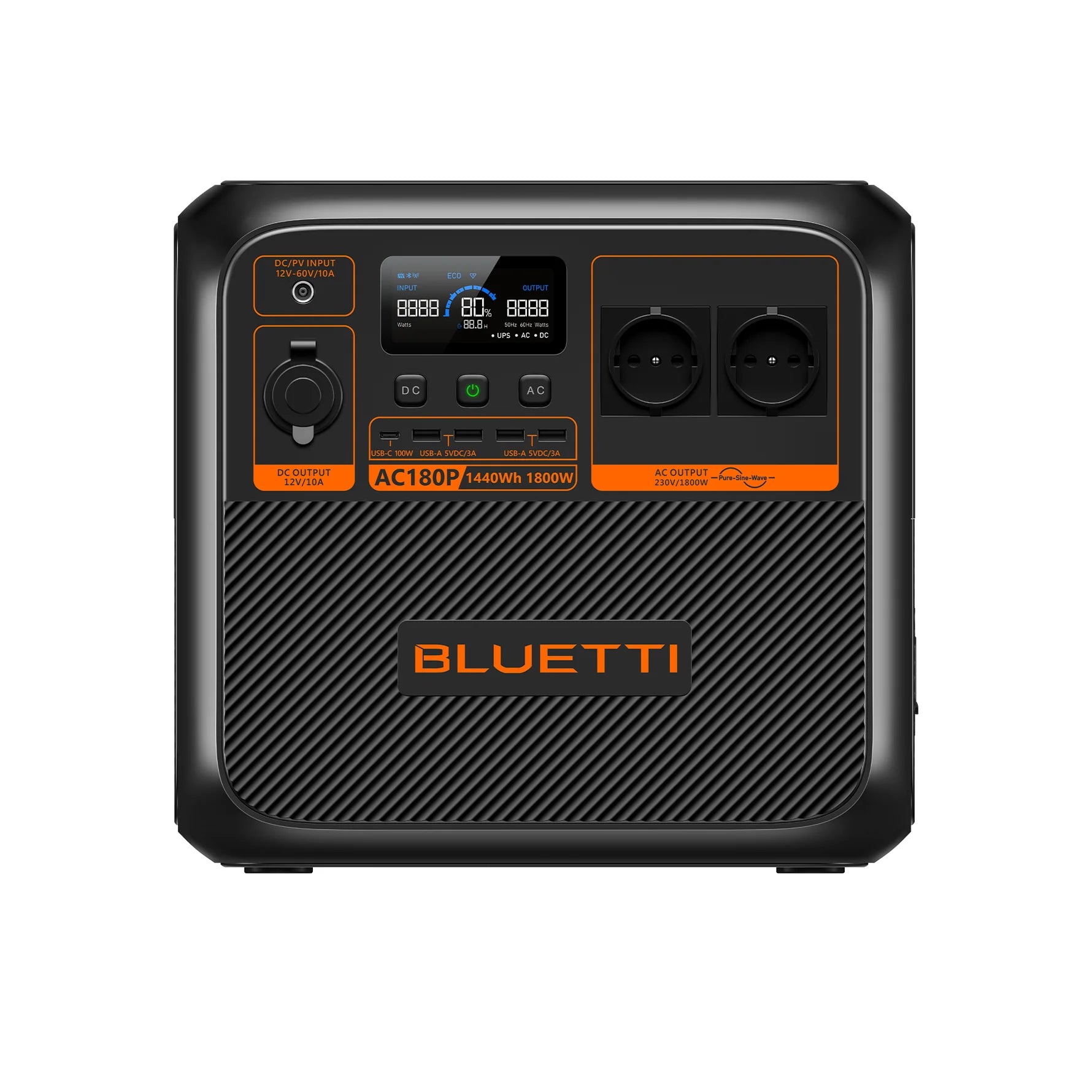 BLUETTI AC180P Station électrique portable | 1 800 W / 1 440 Wh